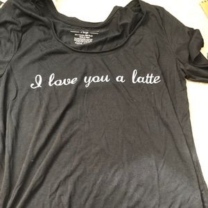I love you a latte t shirt